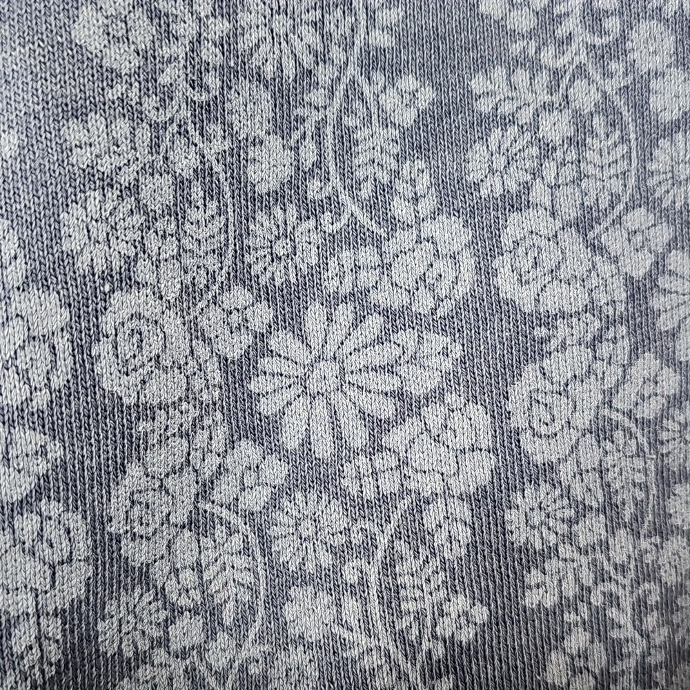 Aerie Blue Floral Raglan Sweatshirt XS Distressed Faded Pullover Soft Crewneck - Picture 7 of 16